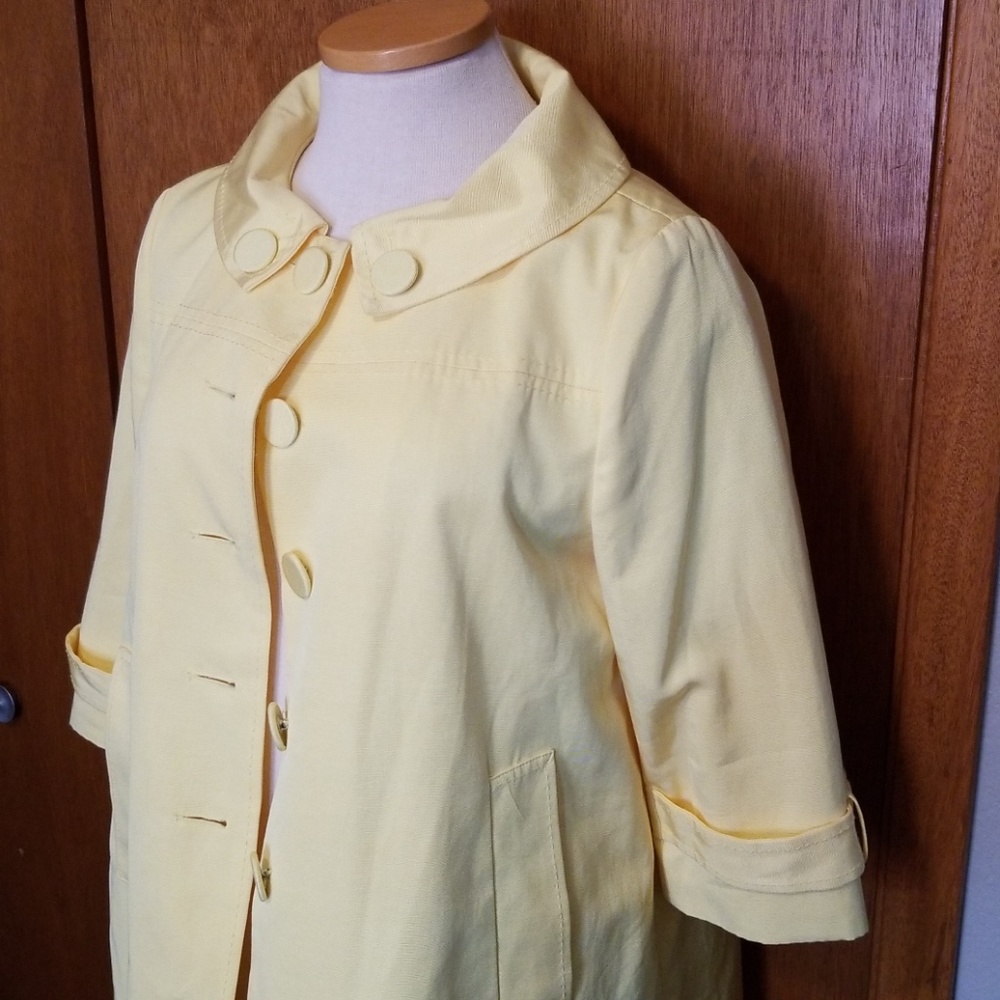 Button Down Jacket with lining, 3/4 Sleeve